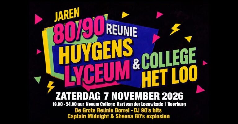 Renie Huygens Lyceum & College Het Loo Voorburg 7 NOV 2026 — lezing in Leidschendam-Voorburg